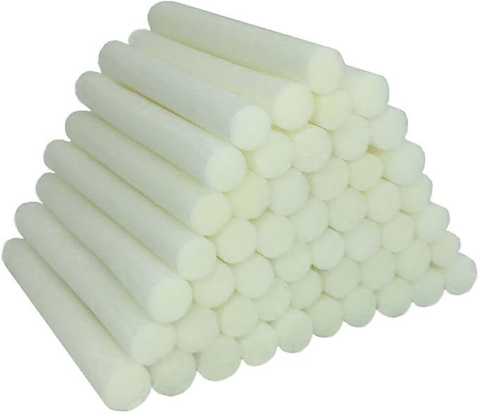 50-Pack Car Diffuser Sponges Refill Sticks Filter Wick Replacements, Absorbent Sponge Sticks, 2.75 X 0.31 Inch for Car Humidifier Diffuser and Mini Humidifier Ultrasonic Aroma Diffuser - AquaVibe