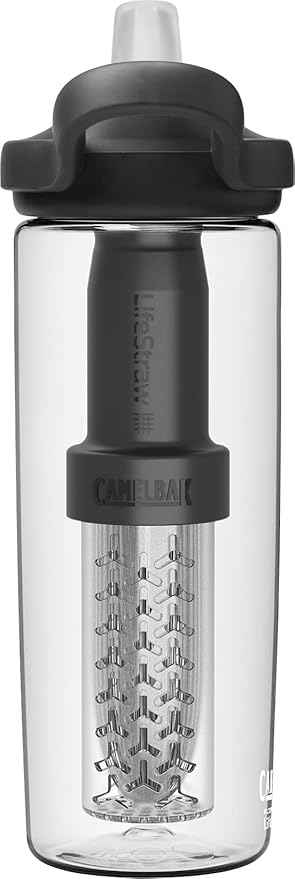 CamelBak Eddy+ Filtered by LifeStraw Integrated Two Stage Filter Straw Water Bottle with Tritan Renew