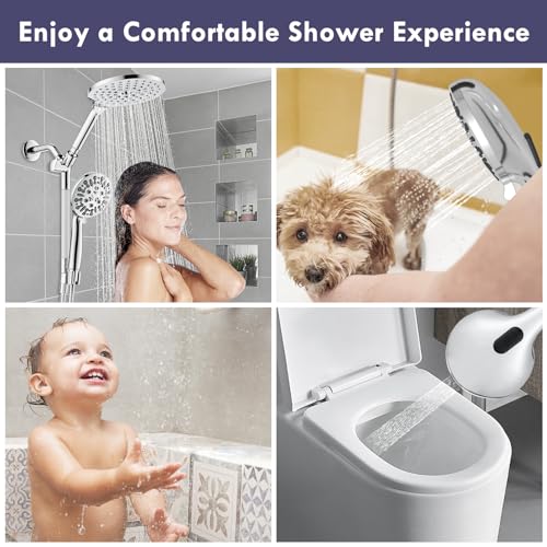Modern Dual Shower Head with Handheld Spray