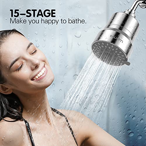 Filtered Showerhead with Shower Filter Cartridge for Remove Chlorine