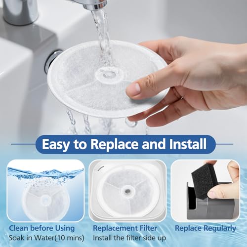 12 PCS Upgraded Filter Unit 3.0 Pet Cat Water Fountain Filter (12 Count)