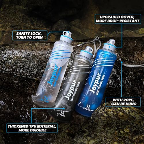 Collapsible Water Filter Bottle with 0.01 Micron Filtration