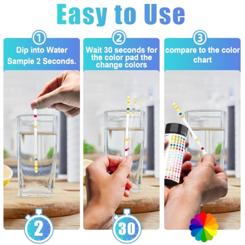 100 Strips 16 in 1 Well Water Testing Kits for Drinking Water