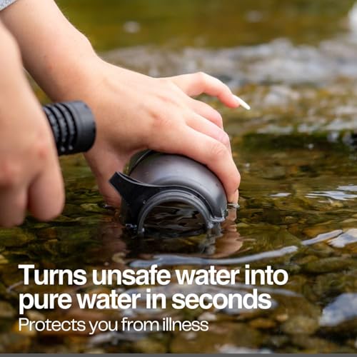 Water-to-Go Water Filter Bottle, 1 Liter, Jet Black