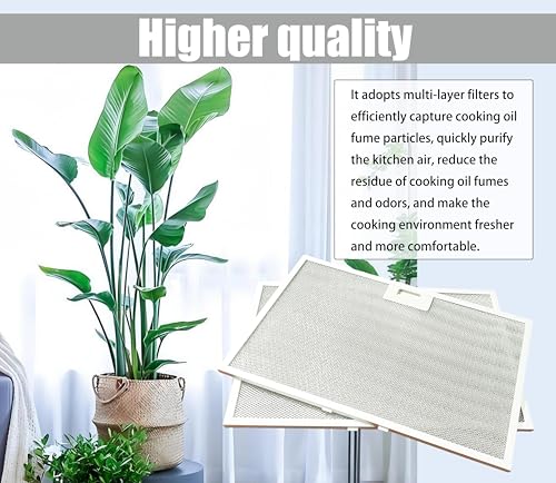 WB02X11012 JV566H2SS Range Hood Grease Filter Compatible with GE Models JV566H1SS JV565H2WW JV565H2CC Efficient Kitchen Ventilation Easy to Install （2 Pack） (2 Count)