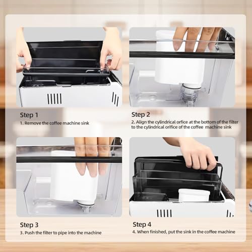 4 Packs Replacement Filter Compatible with Philips AquaClean CA6903 Coffee Maker (4 Count)