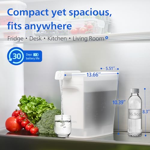 Electric Water Filter Pitcher & Water Filter Dispenser (160 Fl Oz)