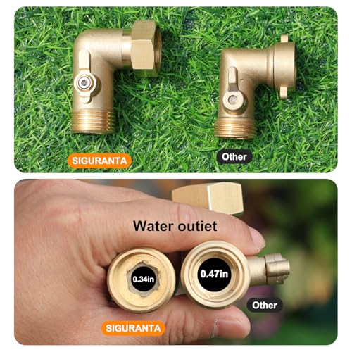 Garden Hose Angle Valve 90 Degree Brass Extender Solid 3
