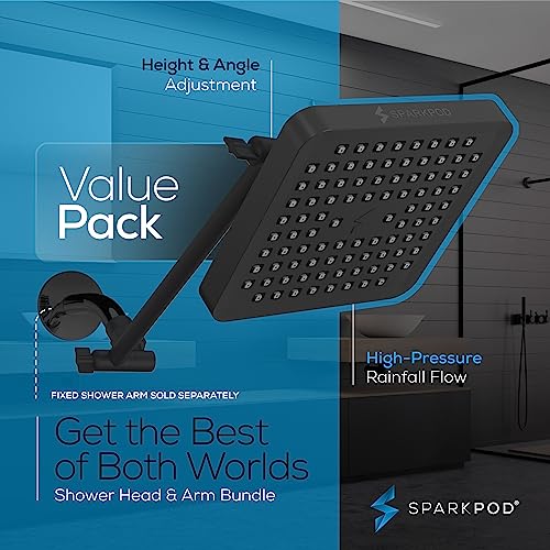 6" Square Rain Shower Head with 11" Shower Arm