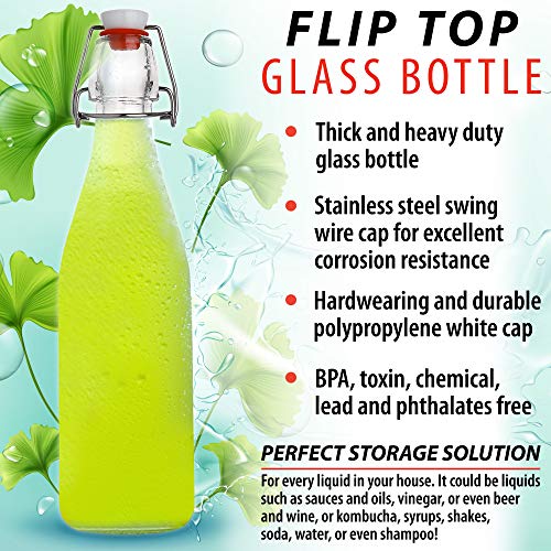 Flip Top Glass Bottle [16 fl. oz. (6 Count)