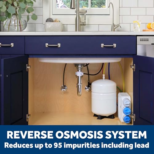 3 Stage Reverse Osmosis Under Sink Water Filtration System with Faucet