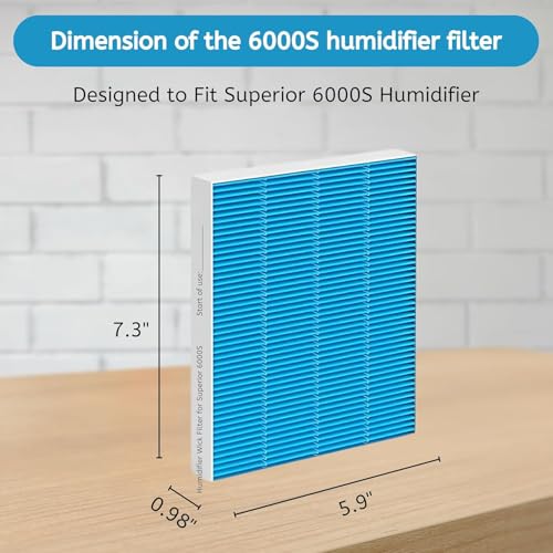 6000s Wick Humidifier Filter Replacement for LEVOIT Superior 6000S Smart Evaporative Humidifier