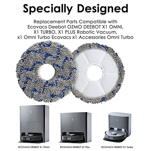 10 Pack) T30S Mop Pads for ECOVACS DEEBOT T30S/ T30S Combo/ T30 Omni/ X5 Pro Omni/ N30 Omni/ T30S AI/ T50 Pro Omni/ T50 Pro Max/ X2 Omni/ X1 PRO Omni/ T10 Omni/ T10 Turbo/Yeedi M12 Pro+ Mop Pad (10 Count)