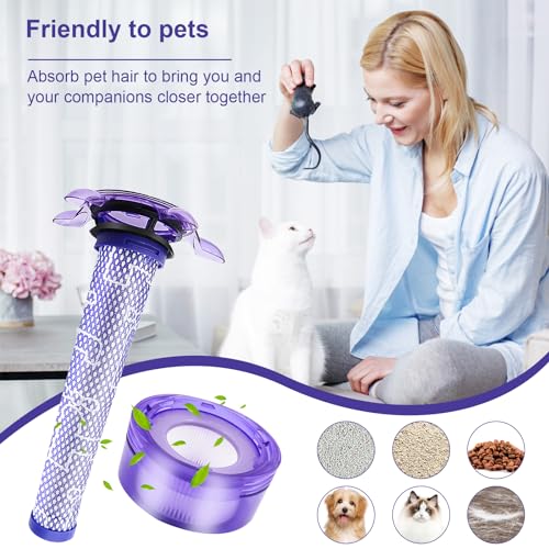 Upgraded V8 Cordless Vacuum Cleaner Filter for Dyson V8 Animal and V8 Absolute Cordless Vacuum (9 Count)