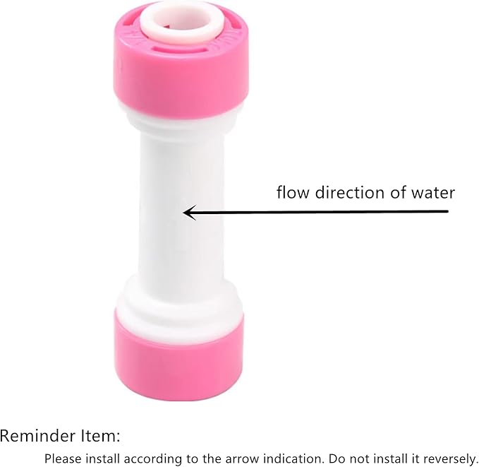 1/4 inch Quick Connect one Way Check Valve for RO purifiers Water Reverse Osmosis System,5 PCS - AquaVibe