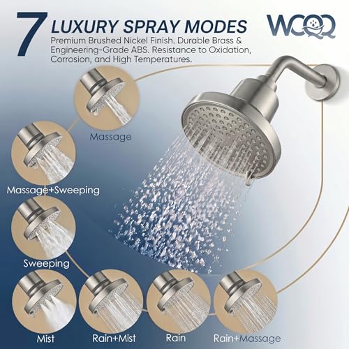360 Degree Rotated Shower Head Brushed Nickel＆ Filter COMBO ! Anti