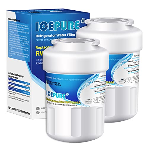 RWF0600A Refrigerator Water Filter Replacement for GE MWF (2 Count)