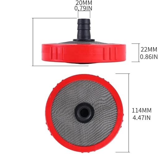 Household Hose Filter, Water Pump Sedimentation Filter,40 Mesh 304 Stainless Steel,Including 2 Connecting Ports(ID1/2'',ID3/4'') and 2 Clamps,Used for Sprayer Pump, Pressure Washer