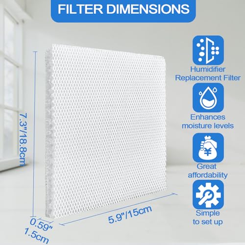 4Pack Mesh Replacement Filters Compatible with LEVOIT Superior 6000S Smart Evaporative Humidifier