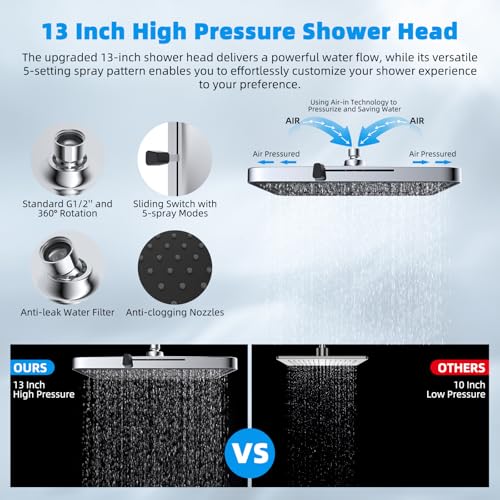 13'' Filtered Shower Head with 10