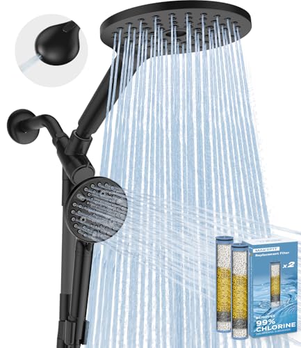 Dual Filtered Rain Shower Head Combo