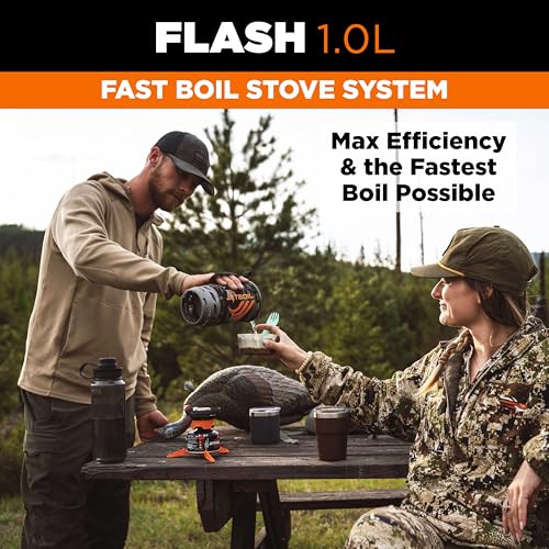 Flash 1.0L Portable Fast Boil Stove for Camping and Backpacking with 1
