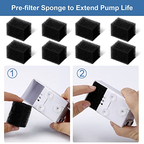 16 Pieces） 8 Pack Replacement Filters & 8 Pack Replacement Pre (16 Count)