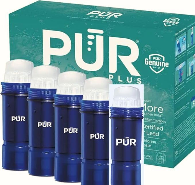 PUR Genuine Plus Water Filter Replacement Bottles (5 Count)