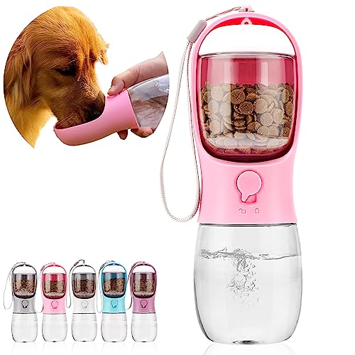 Dog Water Bottle with Food Container