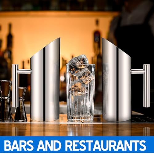3 Pack 35oz 1l Stainless Steel Water Pitcher Modern Metal Pitcher with Ice Guard Silver Carafe Drink with Handle or Iced Hot Drink Tea Juice Coffee Beer (3 Count)