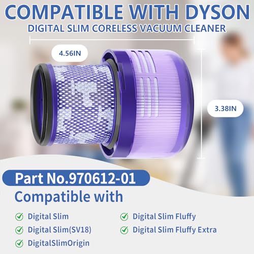 3 Pcs V9 Replacement Filters Compatible with Dyson V9 SV18 SV57 (4 Count)