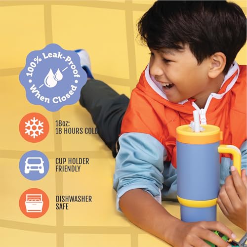 Oasis 18oz Insulated Stainless Steel Kids Tumbler with Straw
