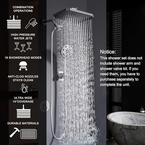 Dual shower Head with Handheld and Filter