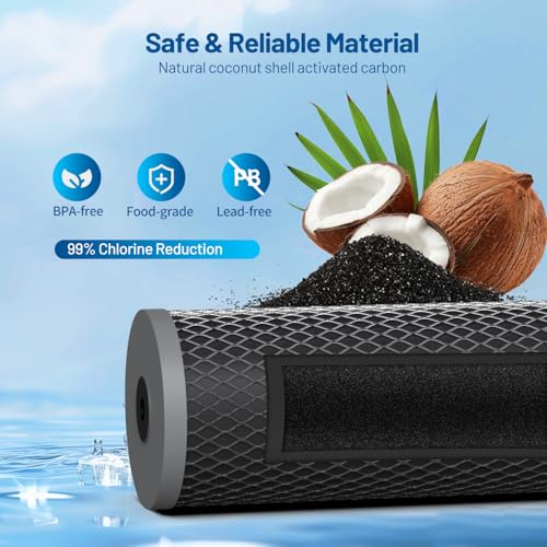 5 Micron 10" x 4.5" Whole House Carbon Block Water Filter Cartridge