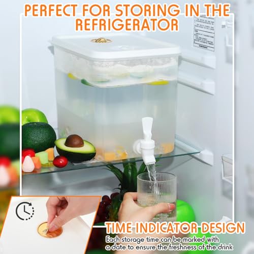 2 Gallon Drink Dispenser for Party with Leak Proof Spigot (2 Count (2 Gallon))