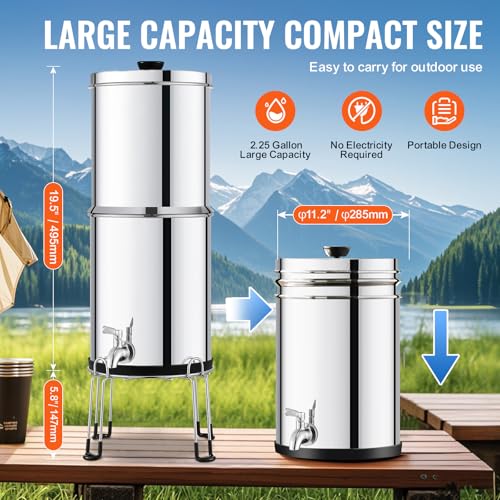 Gravity fed Water Filter System