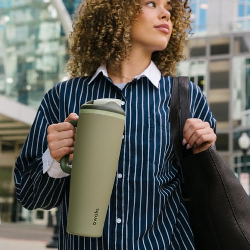 FreeSip Tumbler Stainless Steel Water Bottle 40 oz Strawberry Fields