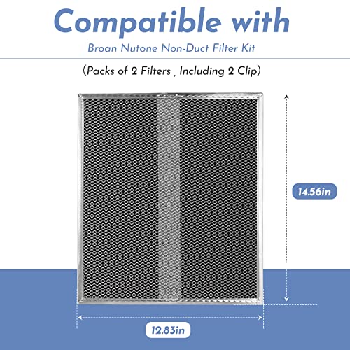 HPF30 Charcoal Filter with Mounting Clips for Broan Range Hood (2 Count)