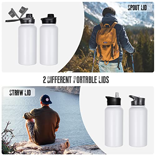 32 oz Insulated Water Bottle Bulk 8 Pack (8 Count)