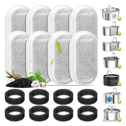 8 Pack Cat Water Fountain Filters