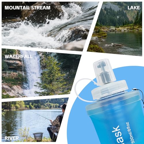 Collapsible Water Bottle with Filter for Hiking Travel