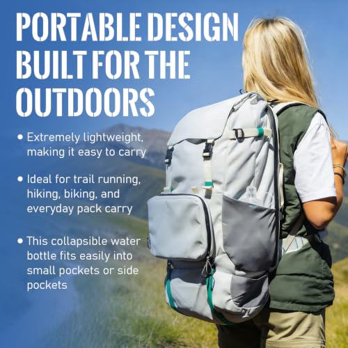 Collapsible Water Bottle with Filter for Travel Hiking Camping 1L