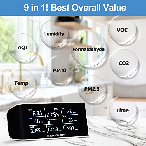 AirKnight Premium Indoor Air Quality Monitor Indoor & Air Quality Sensor. VOC Detector