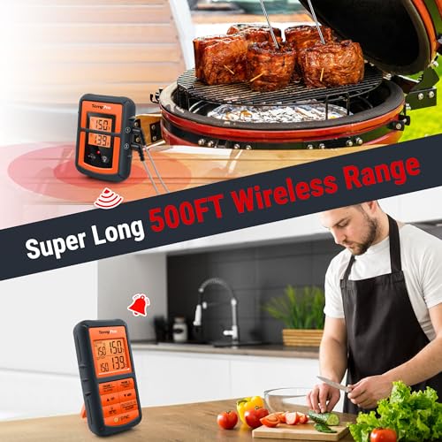 TempSync 500FT Wireless Meat Thermometer for Grilling and Smoking