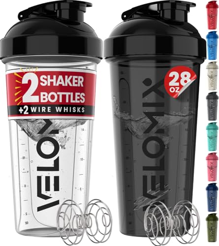 2 Pack 28oz Protein Shaker Bottle for Protein Mixes (2 Count)