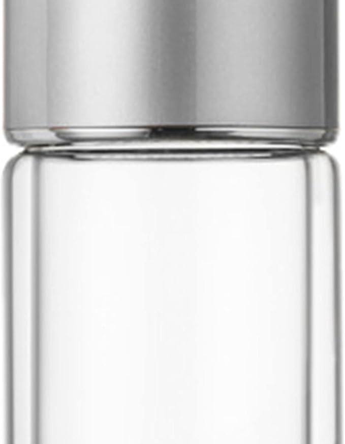Niiyen Tea Infuser Bottle Glass Tea Tumbler with Infuser 420ml Double Layer Stainless Steel Leakage Proof Water Bottle for Loose Leaf Tea for Office Travel Home(Stainless steel)