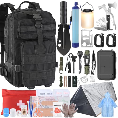 Survival Kit Survival Gear and Equipment 258 PCS with Water Filter