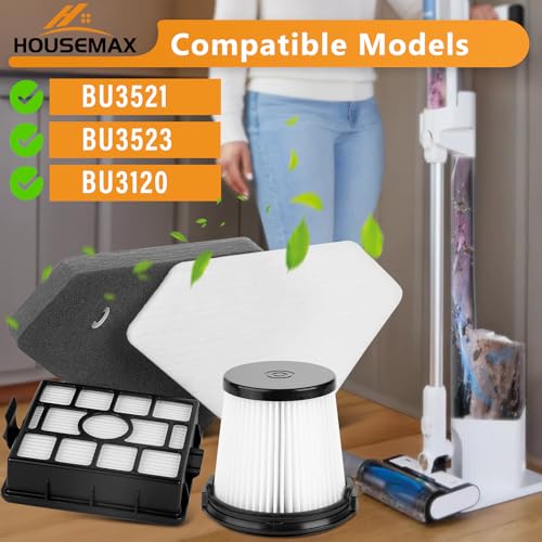 BU3521 HEPA Filter Replacement for Shark Cordless Stick Vacuum (5 Count)