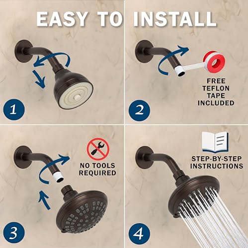 6 Function Luxury Shower Head