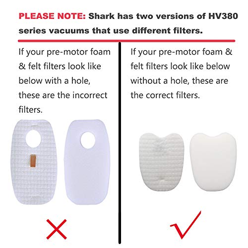 HV380 HV381 HV382 ZS360 Filter Replacement for Shark Rocket Vacuum (6 Count)